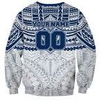 Personalized Geelong Cats Sweatshirt Polynesian Tribal Pattern Heritage Football