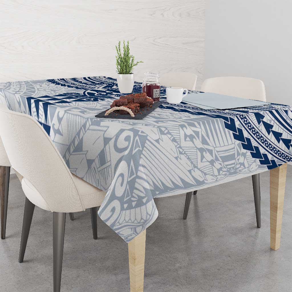 Personalized Geelong Cats Tablecloth Polynesian Tribal Pattern Heritage Football