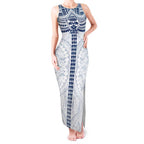 Personalized Geelong Cats Tank Maxi Dress Polynesian Tribal Pattern Heritage Football