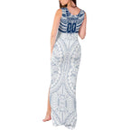 Personalized Geelong Cats Tank Maxi Dress Polynesian Tribal Pattern Heritage Football
