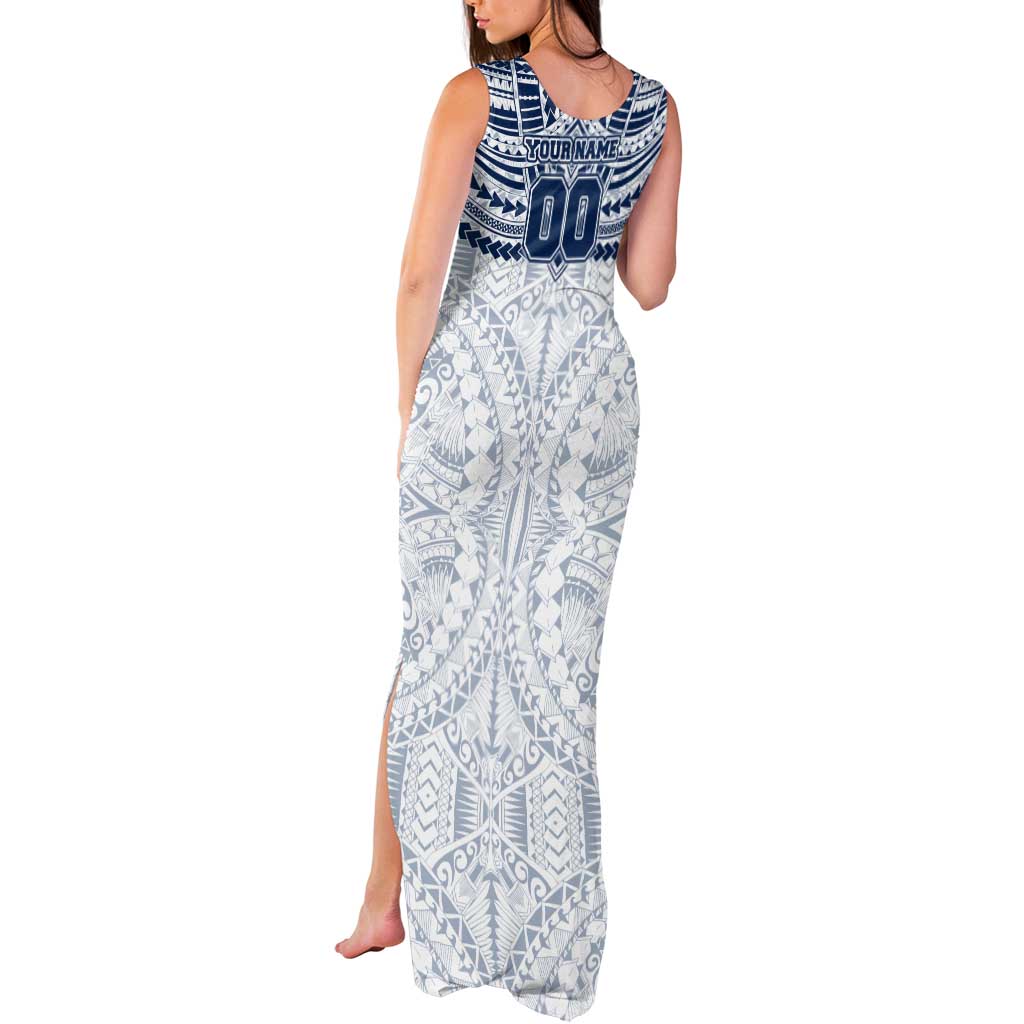 Personalized Geelong Cats Tank Maxi Dress Polynesian Tribal Pattern Heritage Football