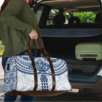 Personalized Geelong Cats Travel Bag Polynesian Tribal Pattern Heritage Football