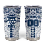 Personalized Geelong Cats Tumbler Cup Polynesian Tribal Pattern Heritage Football
