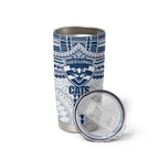 Personalized Geelong Cats Tumbler Cup Polynesian Tribal Pattern Heritage Football