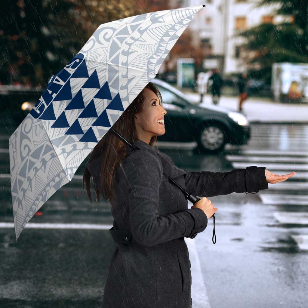 Personalized Geelong Cats Umbrella Polynesian Tribal Pattern Heritage Football