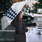 Personalized Geelong Cats Umbrella Polynesian Tribal Pattern Heritage Football