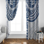 Personalized Geelong Cats Window Curtain Polynesian Tribal Pattern Heritage Football