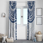 Personalized Geelong Cats Window Curtain Polynesian Tribal Pattern Heritage Football