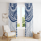 Personalized Geelong Cats Window Curtain Polynesian Tribal Pattern Heritage Football