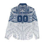 Personalized Geelong Cats Women Casual Shirt Polynesian Tribal Pattern Heritage Football