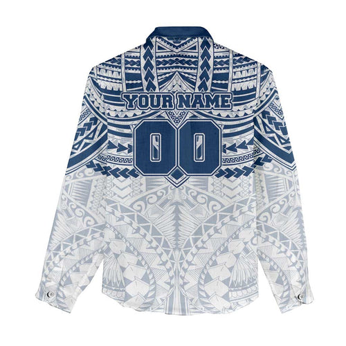 Personalized Geelong Cats Women Casual Shirt Polynesian Tribal Pattern Heritage Football