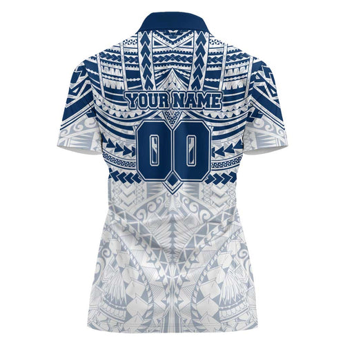 Personalized Geelong Cats Women Polo Shirt Polynesian Tribal Pattern Heritage Football