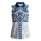 Personalized Geelong Cats Women Sleeveless Polo Shirt Polynesian Tribal Pattern Heritage Football