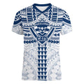 Personalized Geelong Cats Women V-Neck T-Shirt Polynesian Tribal Pattern Heritage Football