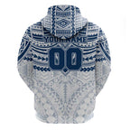 Personalized Geelong Cats Zip Hoodie Polynesian Tribal Pattern Heritage Football