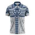 Personalized Geelong Cats Zipper Polo Shirt Polynesian Tribal Pattern Heritage Football