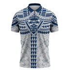 Personalized Geelong Cats Zipper Polo Shirt Polynesian Tribal Pattern Heritage Football