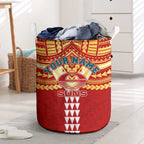 Personalized Gold Coast Suns Laundry Basket Polynesian Tribal Pattern Heritage Football