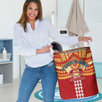 Personalized Gold Coast Suns Laundry Basket Polynesian Tribal Pattern Heritage Football