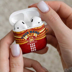 Personalized Gold Coast Suns AirPods Case Polynesian Tribal Pattern Heritage Football