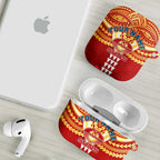 Personalized Gold Coast Suns AirPods Case Polynesian Tribal Pattern Heritage Football
