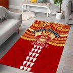 Personalized Gold Coast Suns Area Rug Polynesian Tribal Pattern Heritage Football