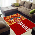 Personalized Gold Coast Suns Area Rug Polynesian Tribal Pattern Heritage Football