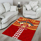 Personalized Gold Coast Suns Area Rug Polynesian Tribal Pattern Heritage Football