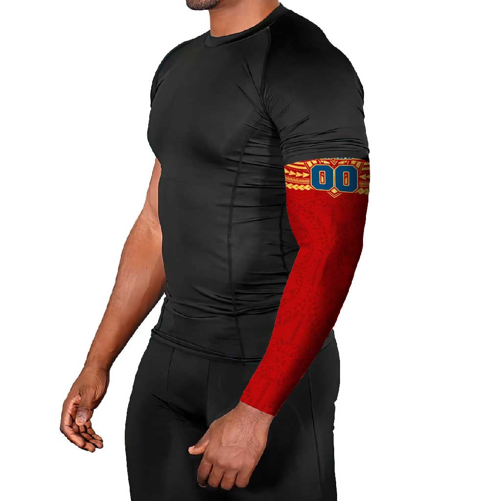 Personalized Gold Coast Suns Arm Sleeves Polynesian Tribal Pattern Heritage Football