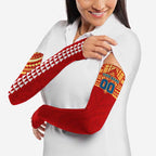 Personalized Gold Coast Suns Arm Sleeves Polynesian Tribal Pattern Heritage Football