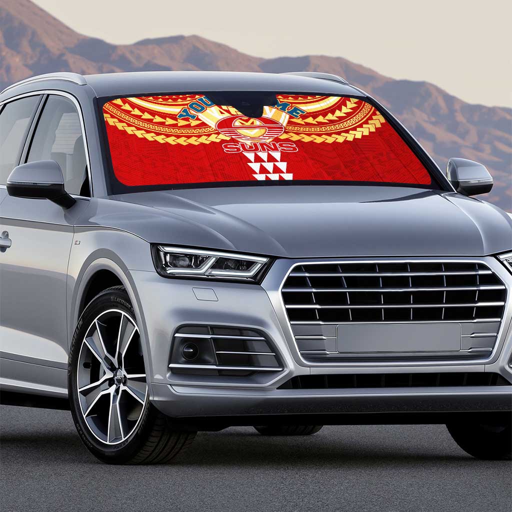 Personalized Gold Coast Suns Auto Sun Shade Polynesian Tribal Pattern Heritage Football