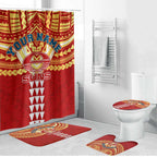 Personalized Gold Coast Suns Bathroom Set Polynesian Tribal Pattern Heritage Football