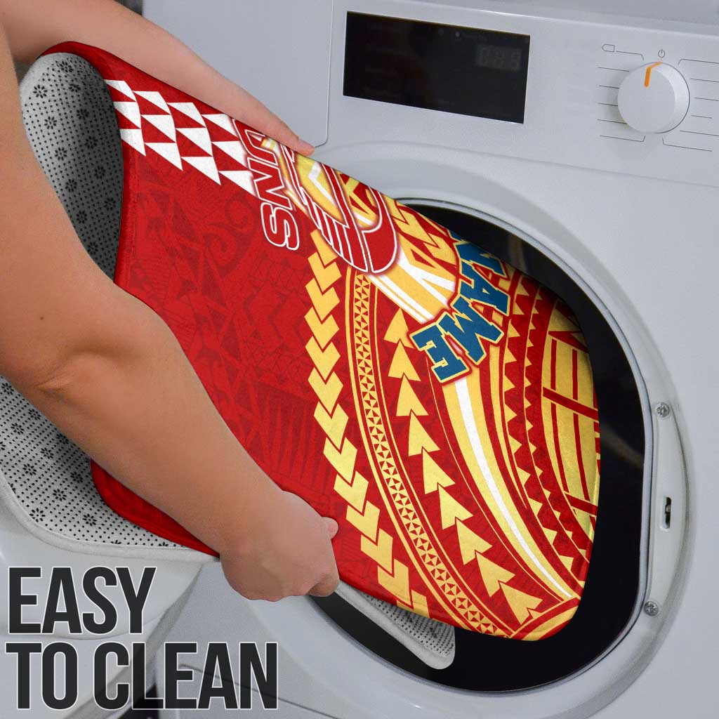 Personalized Gold Coast Suns Bathroom Set Polynesian Tribal Pattern Heritage Football