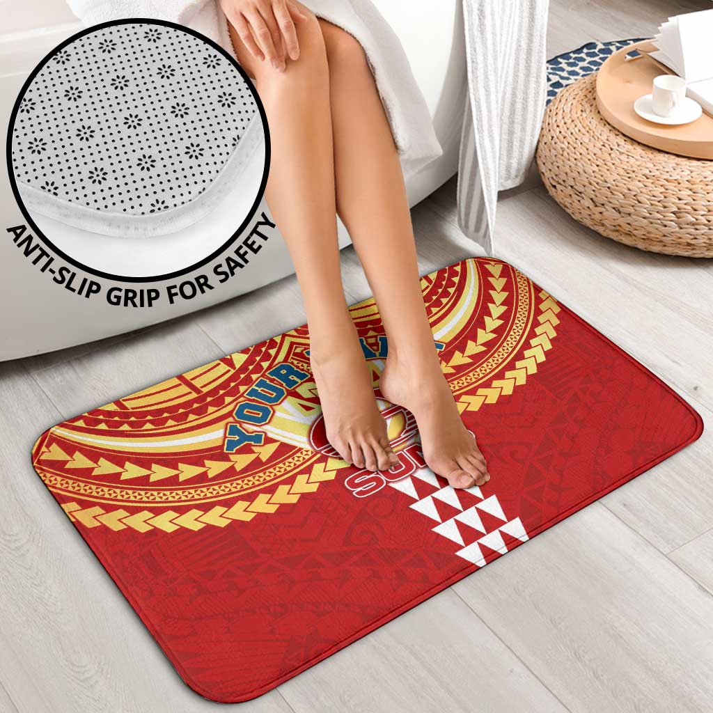 Personalized Gold Coast Suns Bathroom Set Polynesian Tribal Pattern Heritage Football