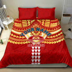 Personalized Gold Coast Suns Bedding Set Polynesian Tribal Pattern Heritage Football