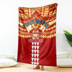 Personalized Gold Coast Suns Blanket Polynesian Tribal Pattern Heritage Football