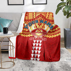 Personalized Gold Coast Suns Blanket Polynesian Tribal Pattern Heritage Football