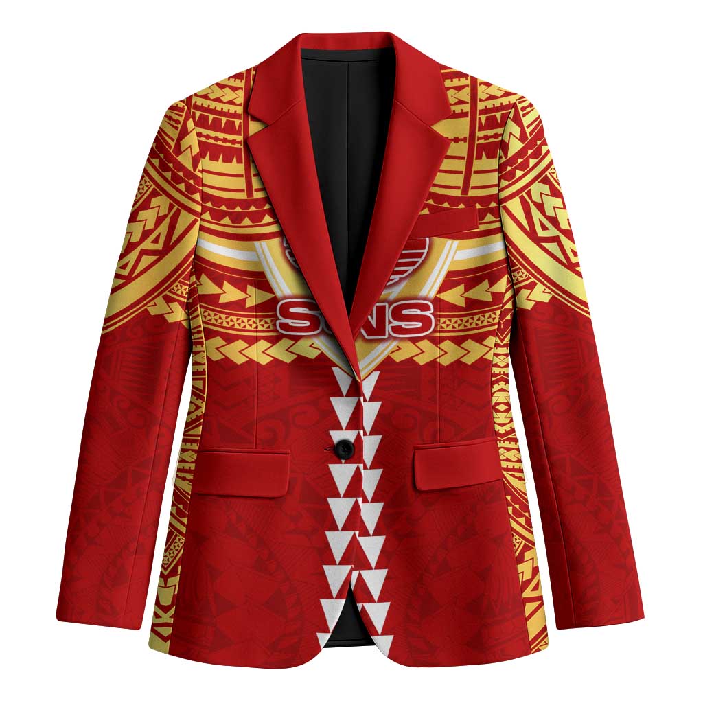 Personalized Gold Coast Suns Blazer Polynesian Tribal Pattern Heritage Football