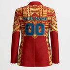 Personalized Gold Coast Suns Blazer Polynesian Tribal Pattern Heritage Football