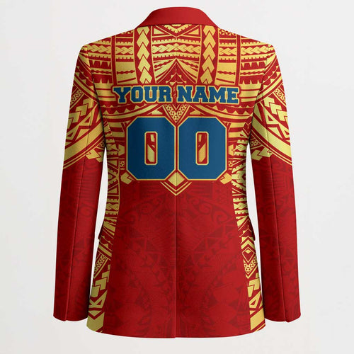 Personalized Gold Coast Suns Blazer Polynesian Tribal Pattern Heritage Football