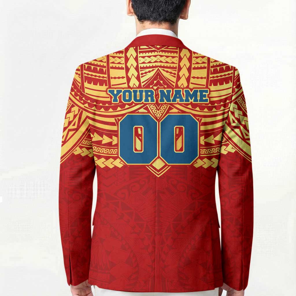 Personalized Gold Coast Suns Blazer Polynesian Tribal Pattern Heritage Football