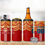 Personalized Gold Coast Suns 4 in 1 Can Cooler Tumbler Polynesian Tribal Pattern Heritage Football