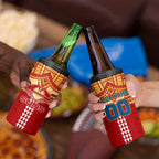Personalized Gold Coast Suns 4 in 1 Can Cooler Tumbler Polynesian Tribal Pattern Heritage Football