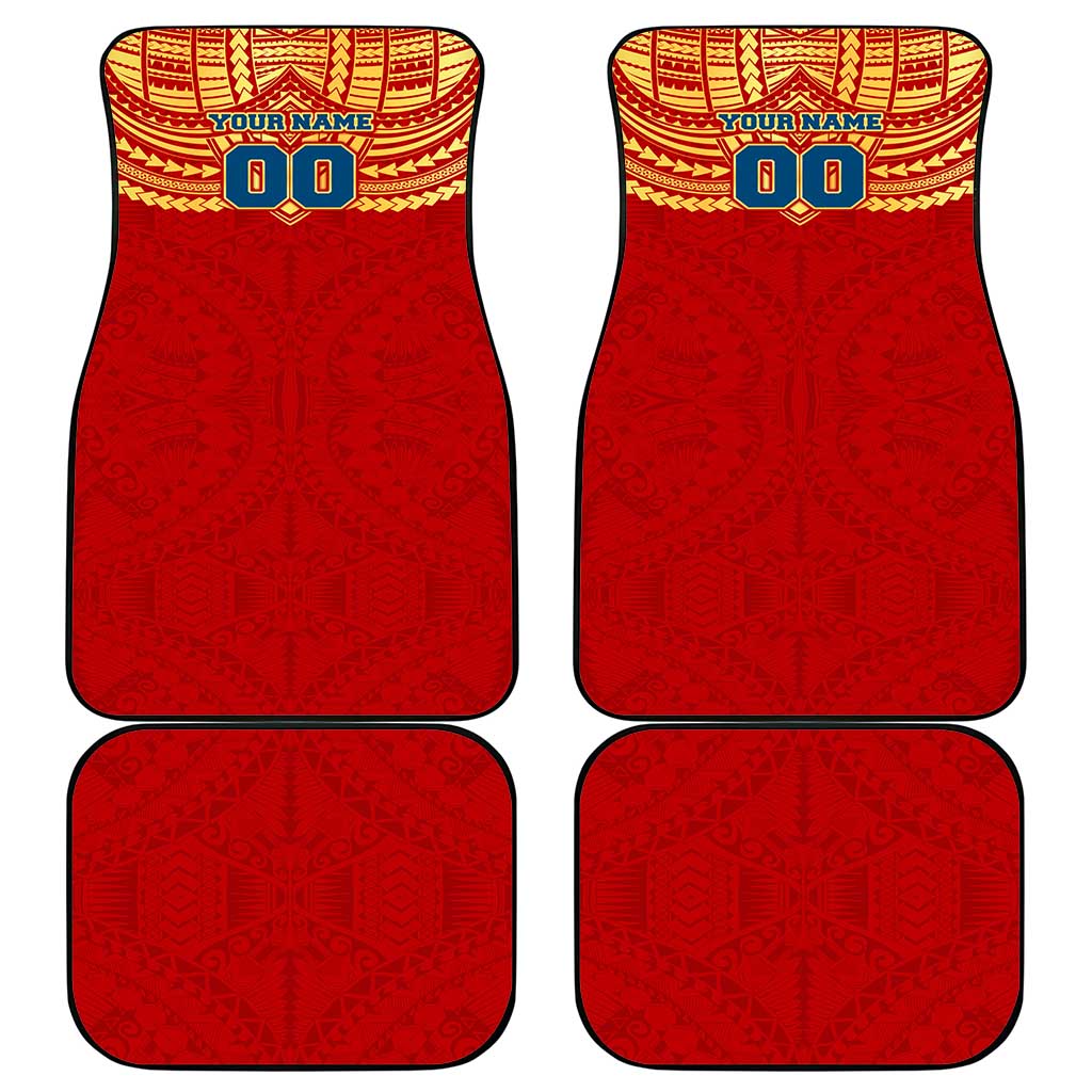Personalized Gold Coast Suns Car Mats Polynesian Tribal Pattern Heritage Football