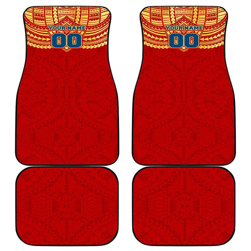 Personalized Gold Coast Suns Car Mats Polynesian Tribal Pattern Heritage Football