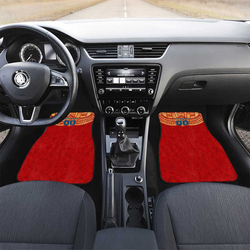 Personalized Gold Coast Suns Car Mats Polynesian Tribal Pattern Heritage Football