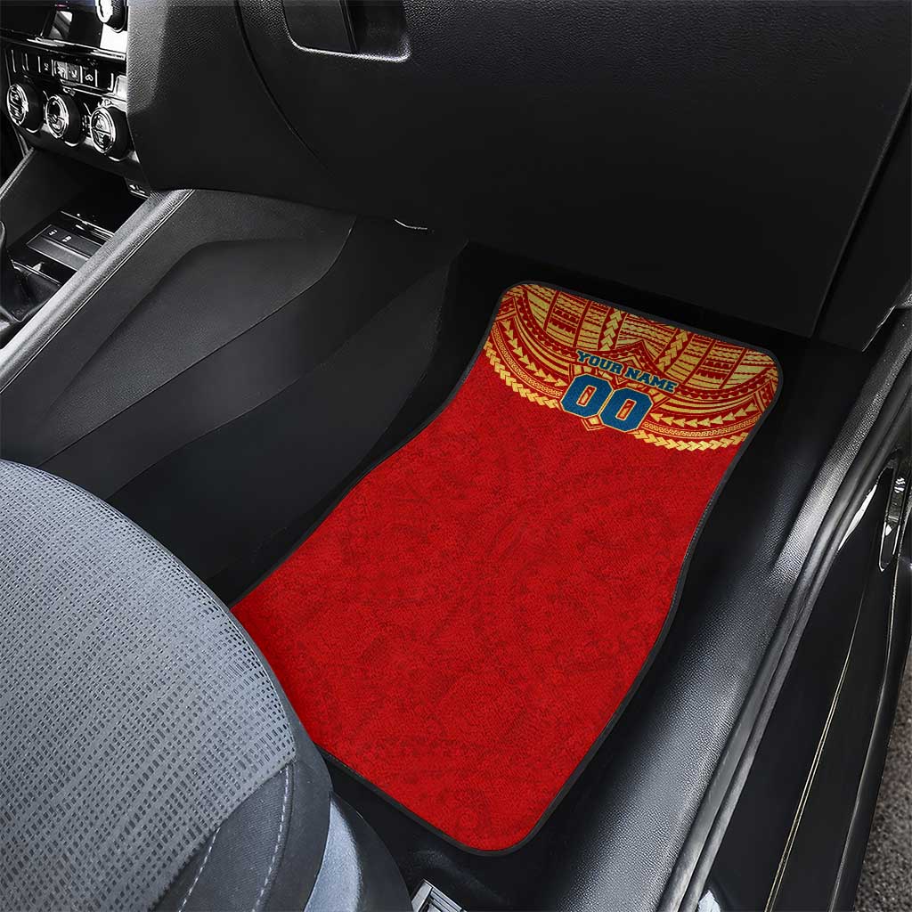 Personalized Gold Coast Suns Car Mats Polynesian Tribal Pattern Heritage Football