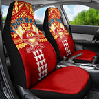 Personalized Gold Coast Suns Car Seat Cover Polynesian Tribal Pattern Heritage Football