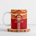 Personalized Gold Coast Suns Ceramic Mug Polynesian Tribal Pattern Heritage Football