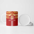 Personalized Gold Coast Suns Ceramic Mug Polynesian Tribal Pattern Heritage Football